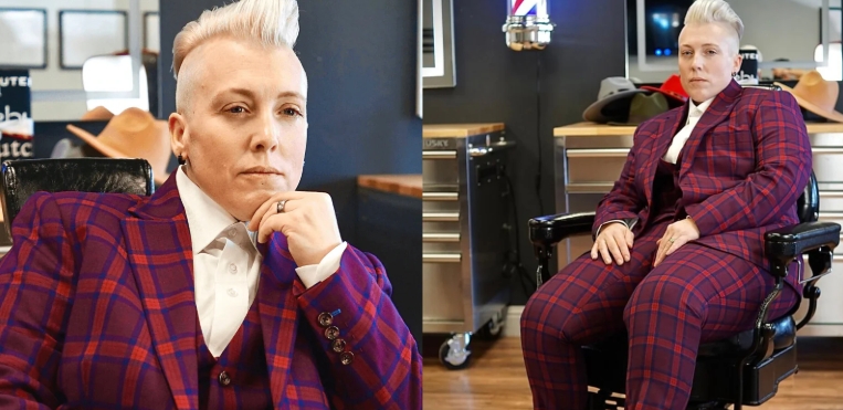 androgynous office wear