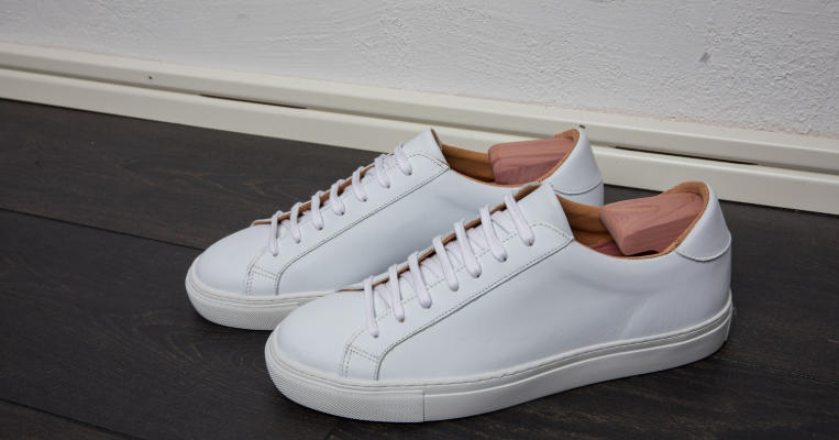 high end white sneakers