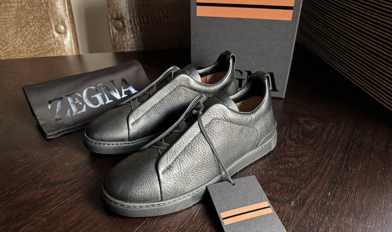 zegna black sneakers