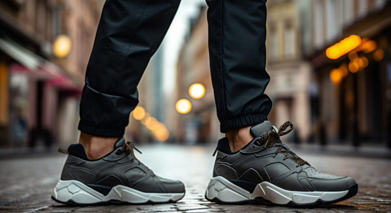 mens designer black trainers