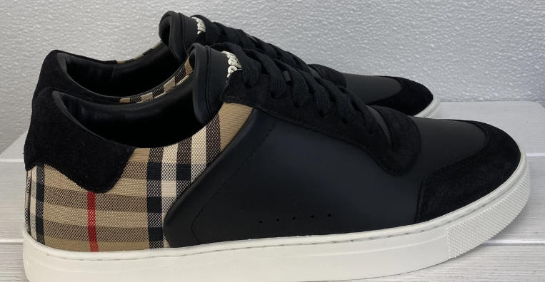 mens white burberry sneakers