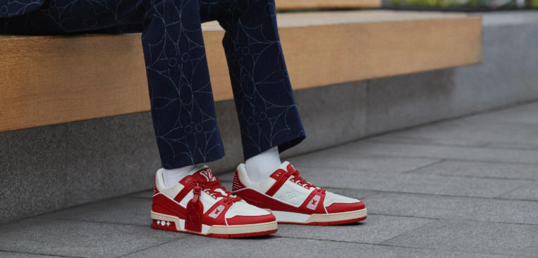 red louis vuitton sneakers