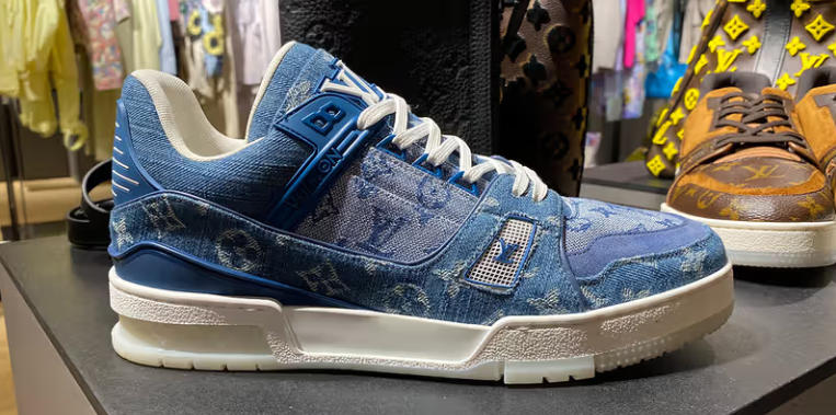 blue louis vuitton sneakers