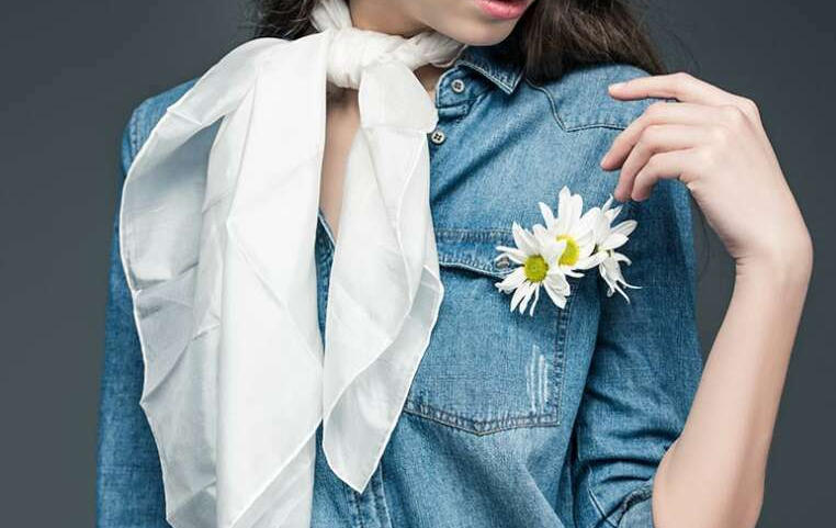 White Shirt with Scarves Outfit Ideas