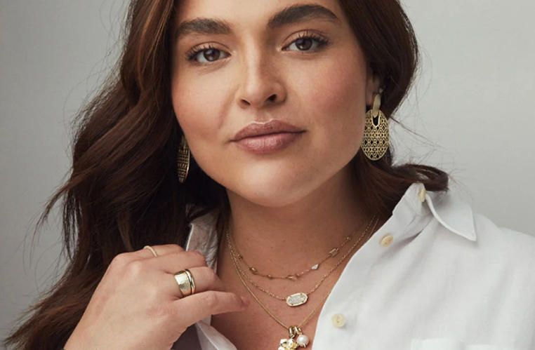 White Shirt with Necklaces Style