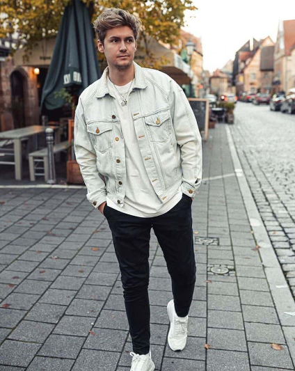 White Shirt with Denim Jackets