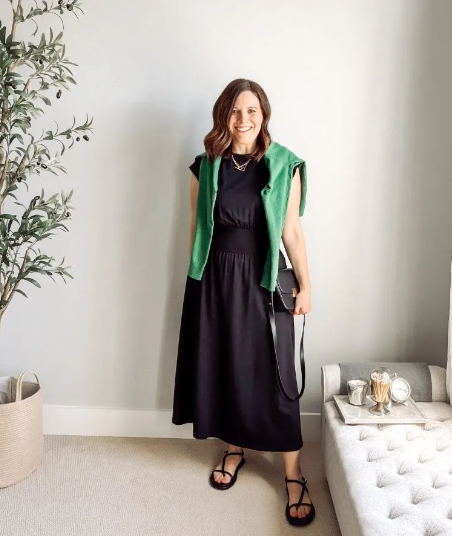 Black Midi Dress Outfit Ideas