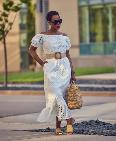 White Lace Dress Outfit Ideas