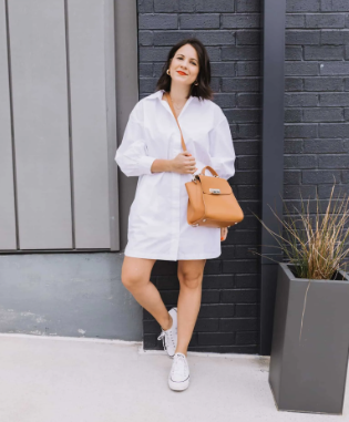 White Shirt Dress Outfit Ideas